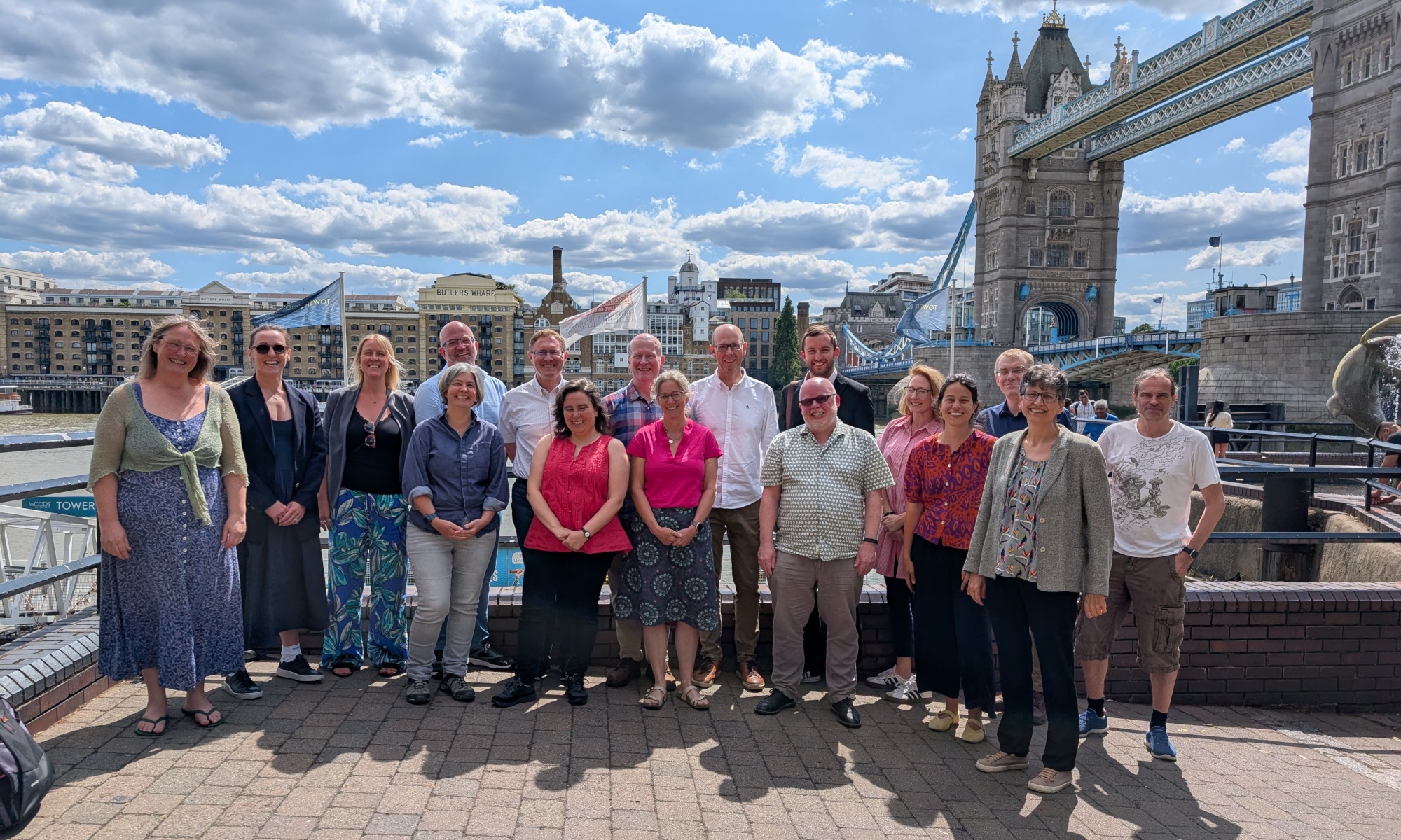 InterTASC directors stand together with London's Tower Bridge in the background